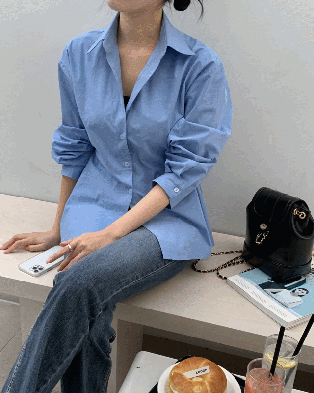 카일리 투웨이 핀턱 라인 셔츠 (3 color)